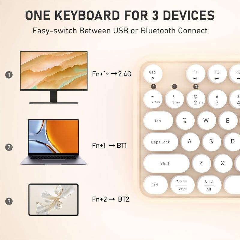 Ergonomic Dual-Mode Wireless Keyboard - My Store
