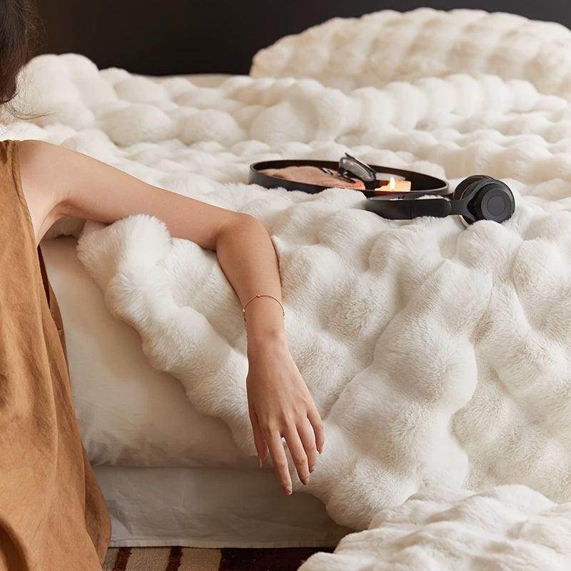 Cozy Faux Rabbit Fur Blanket - My Store