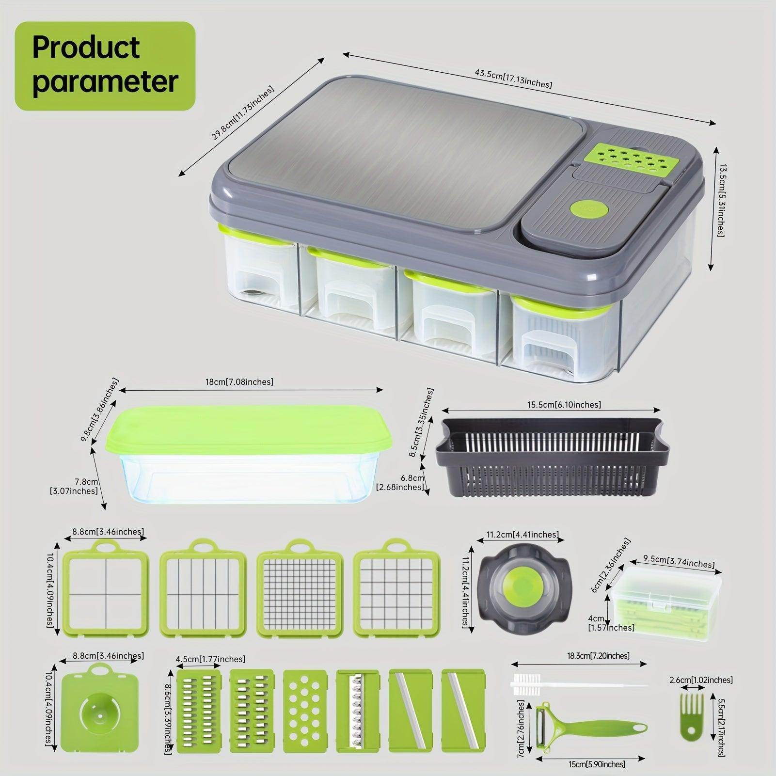 Vegetable Chopper & Grater with Container - My Store