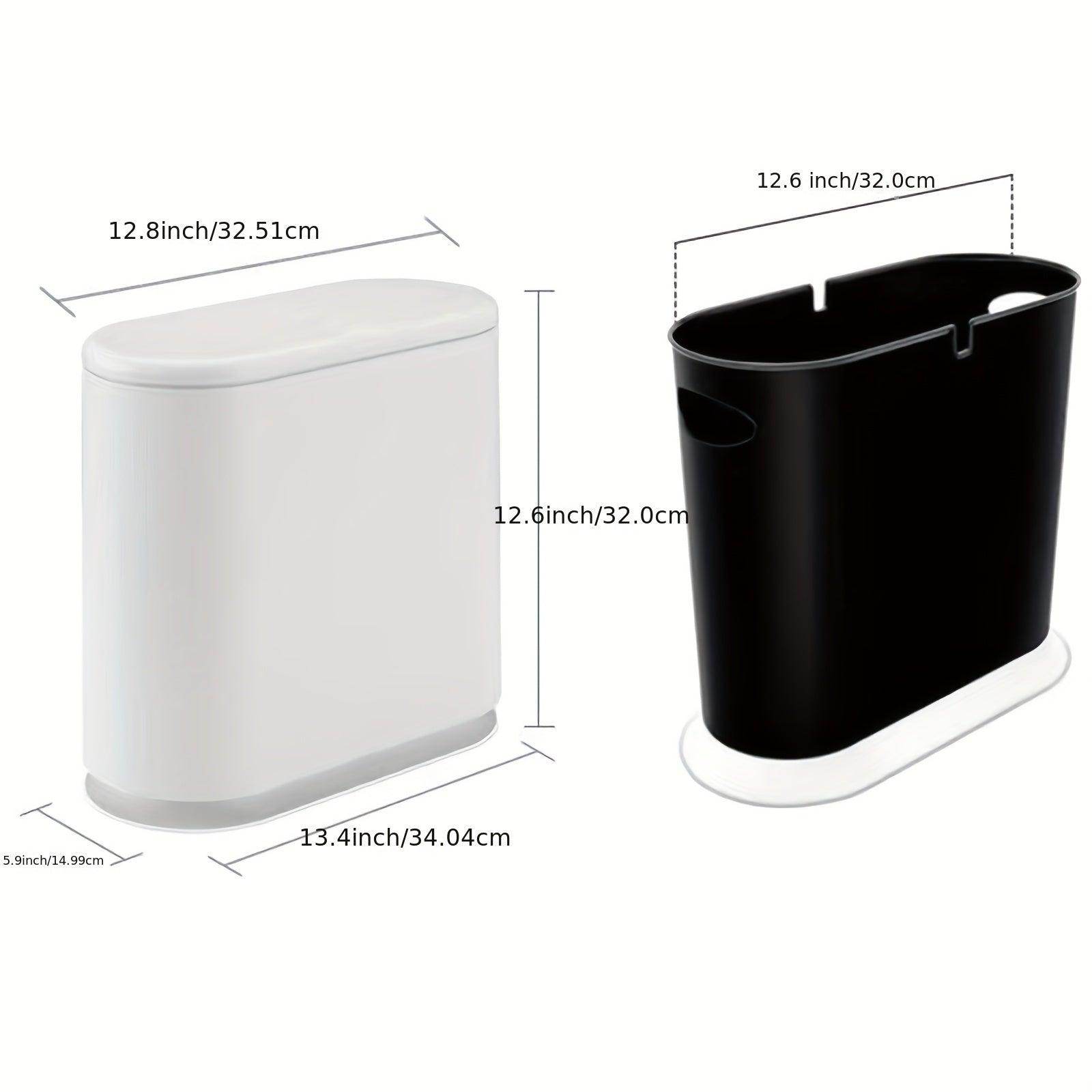 Slim 12L Kitchen Trash Can with Pop-Up Lid - My Store