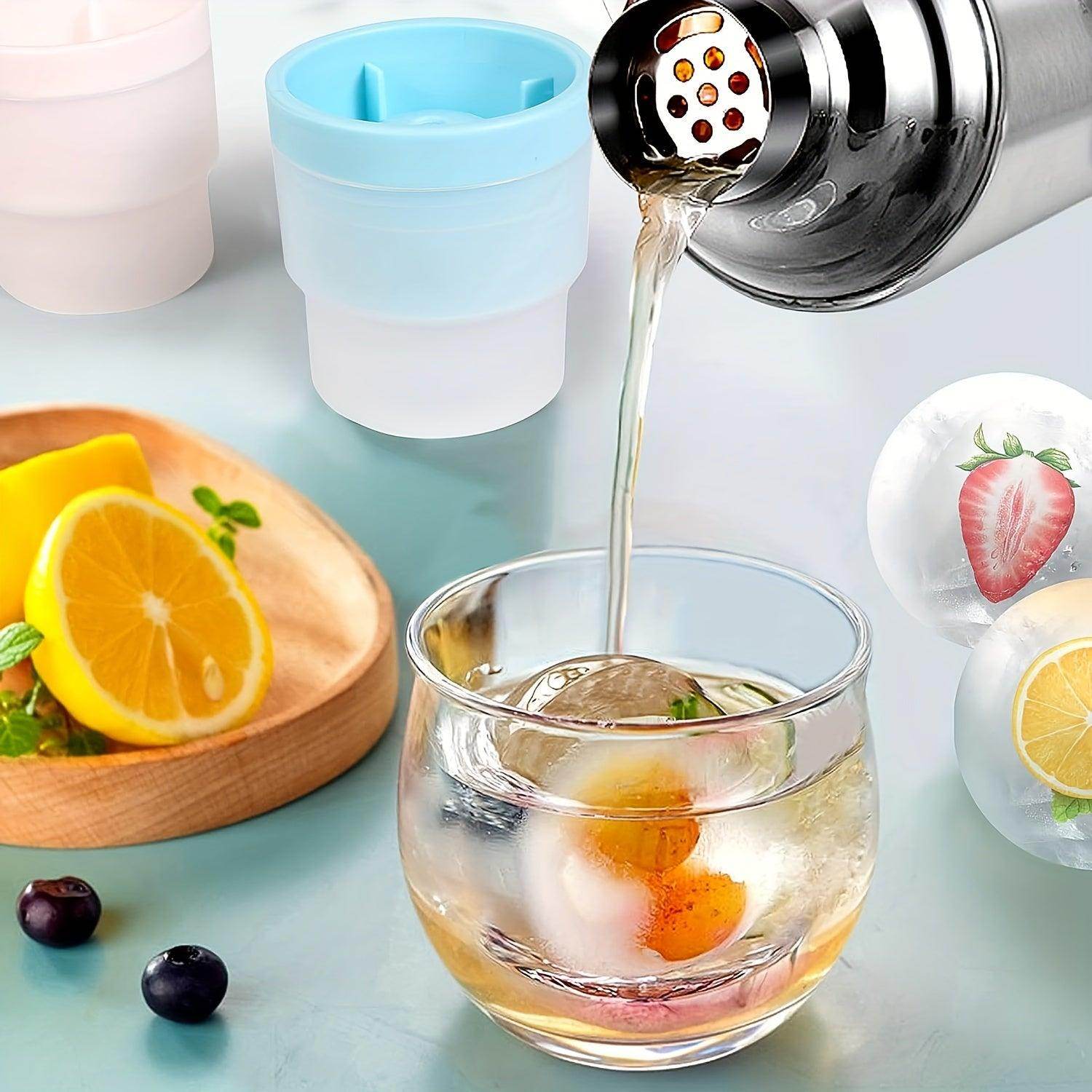 3-Pack Silicone Ice Sphere Molds - Round Ice Ball Maker - My Store