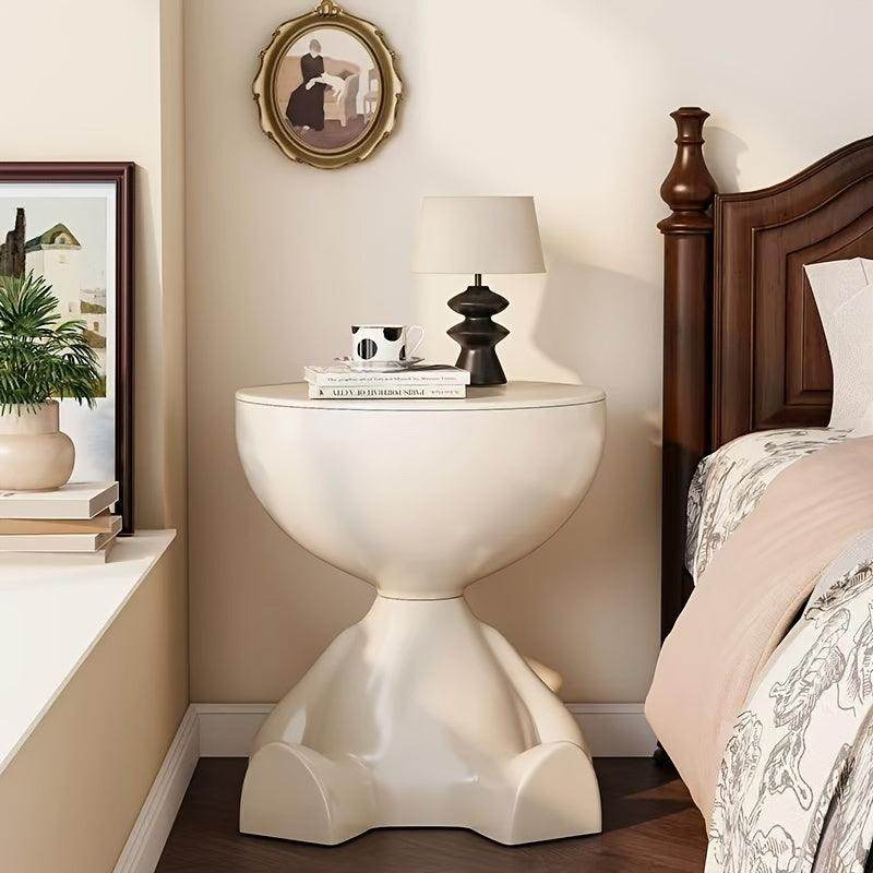 1pc Contemporary Water-Resistant Plastic Mini Bedside Table - My Store