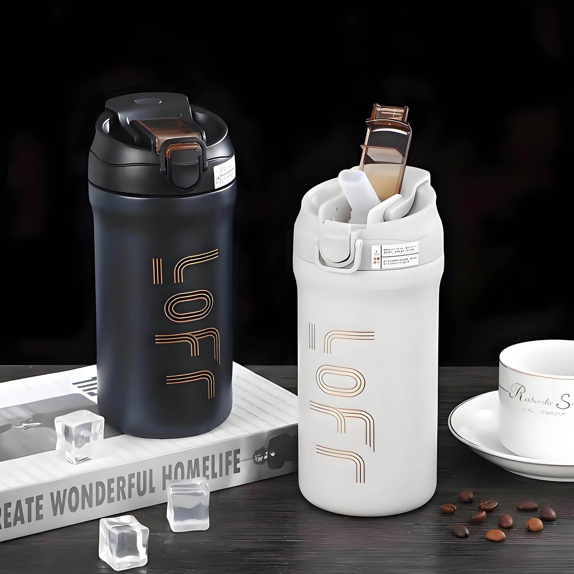 Happy Nooke™ I Dual-Drinking Thermal Mug - My Store