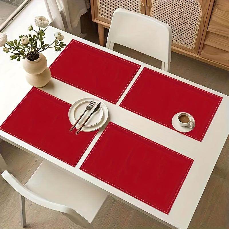 Red Theme Linen Table Runner Set - My Store