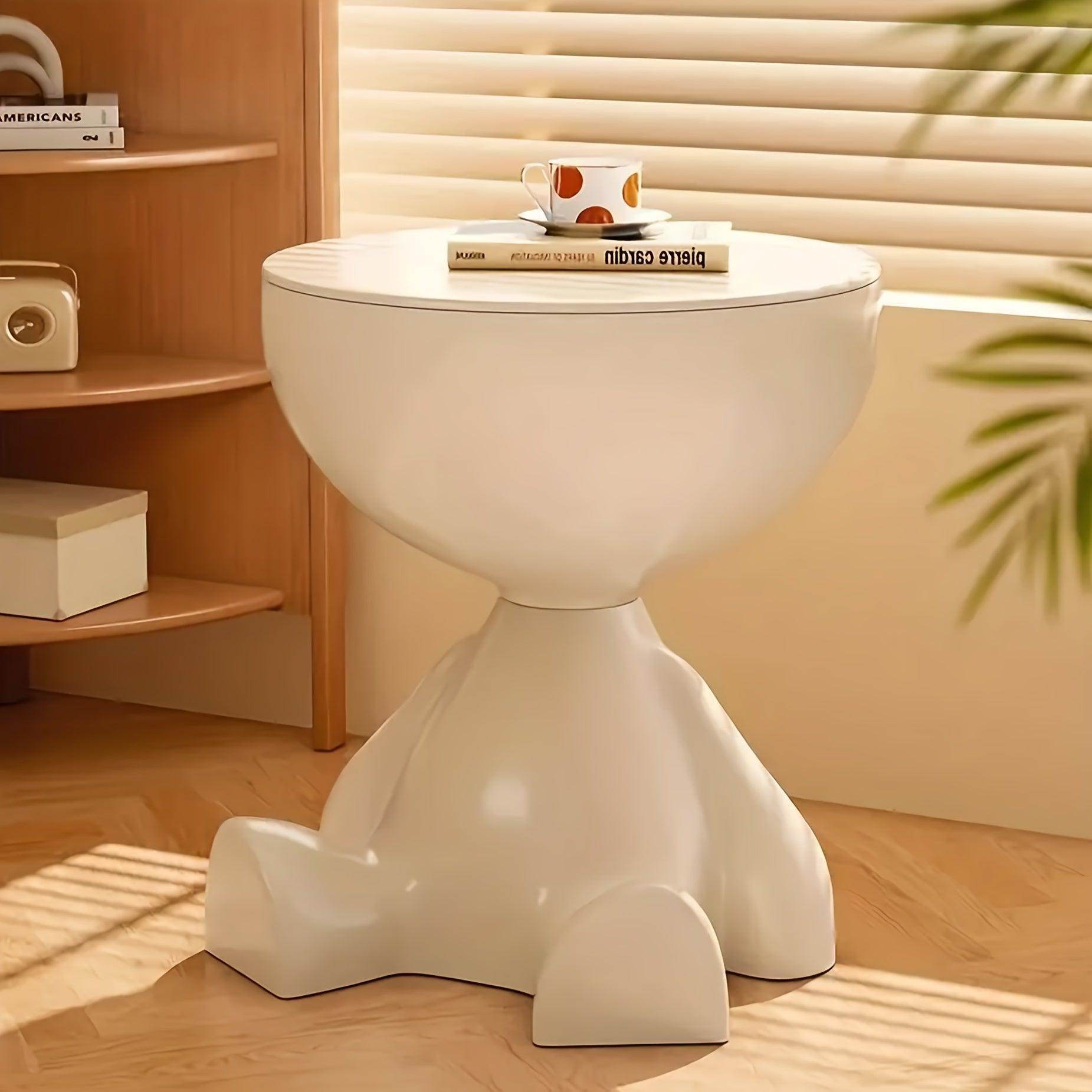 1pc Contemporary Water-Resistant Plastic Mini Bedside Table - My Store