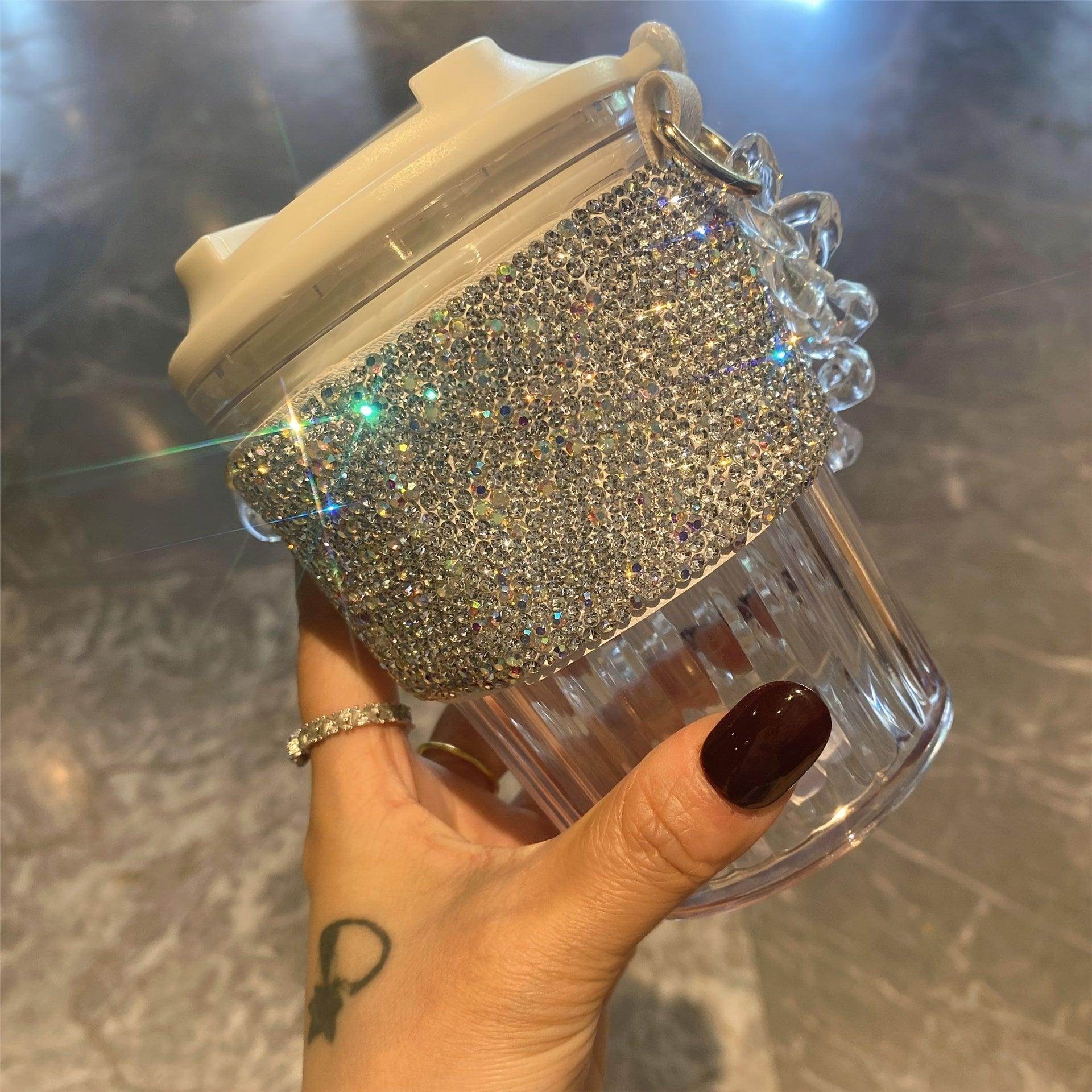 Sparkling Studded Travel Water Cup - Shiny - My Store
