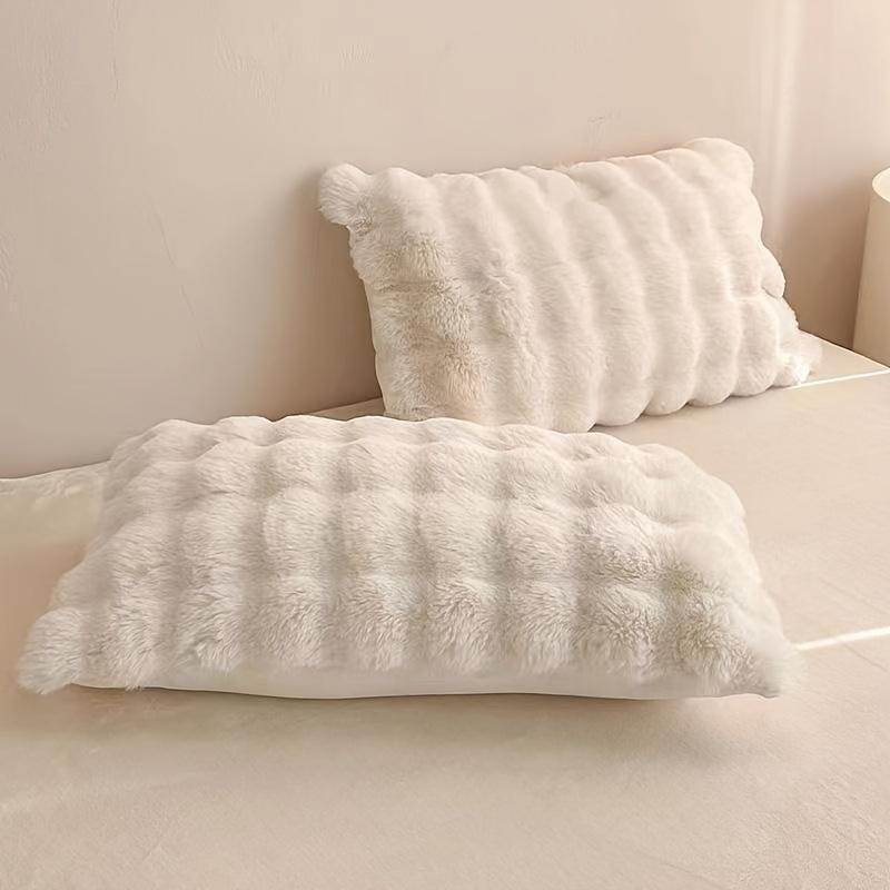 Luxurious Faux Rabbit Fur Pillow – Ultra-Soft Modern Throw Pillow - My Store