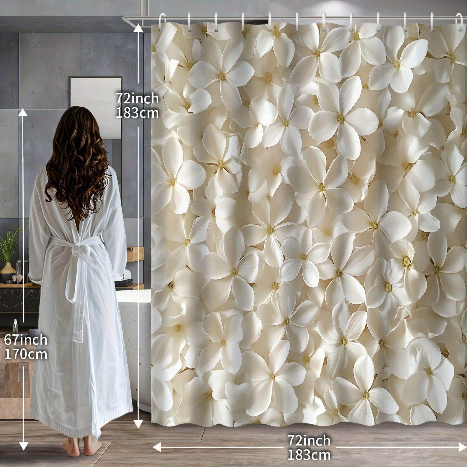 3D Floral Shower Curtain - My Store