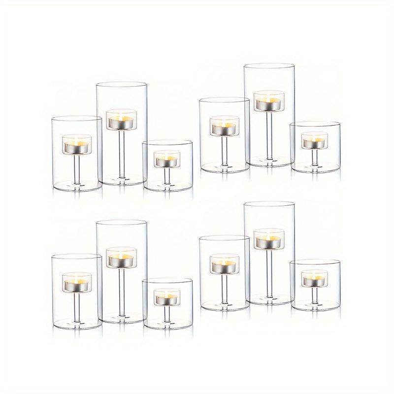Cylindrical Glass Hurricane Candle Holders - My Store