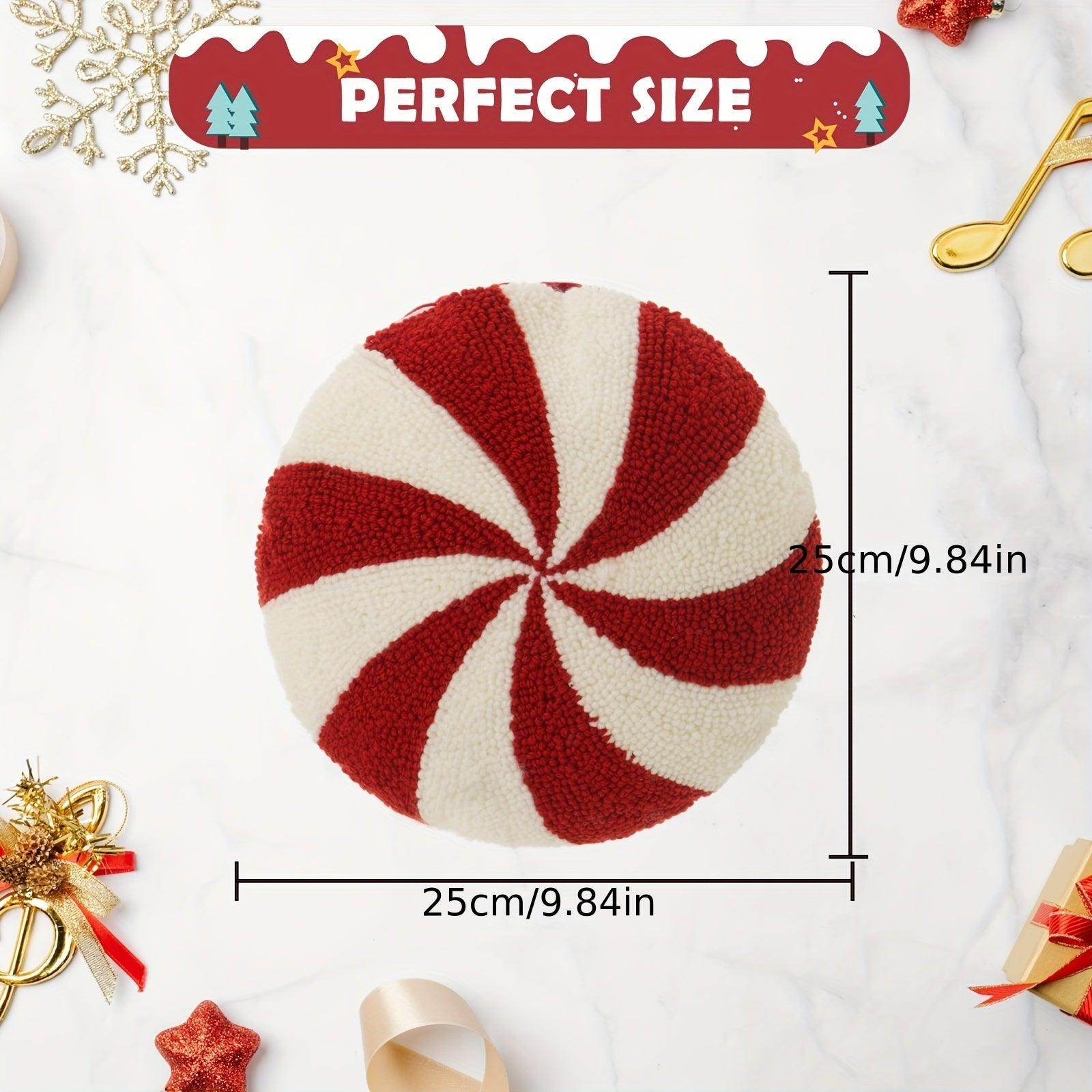 Festive Candy Cane Plush Pillow - My Store