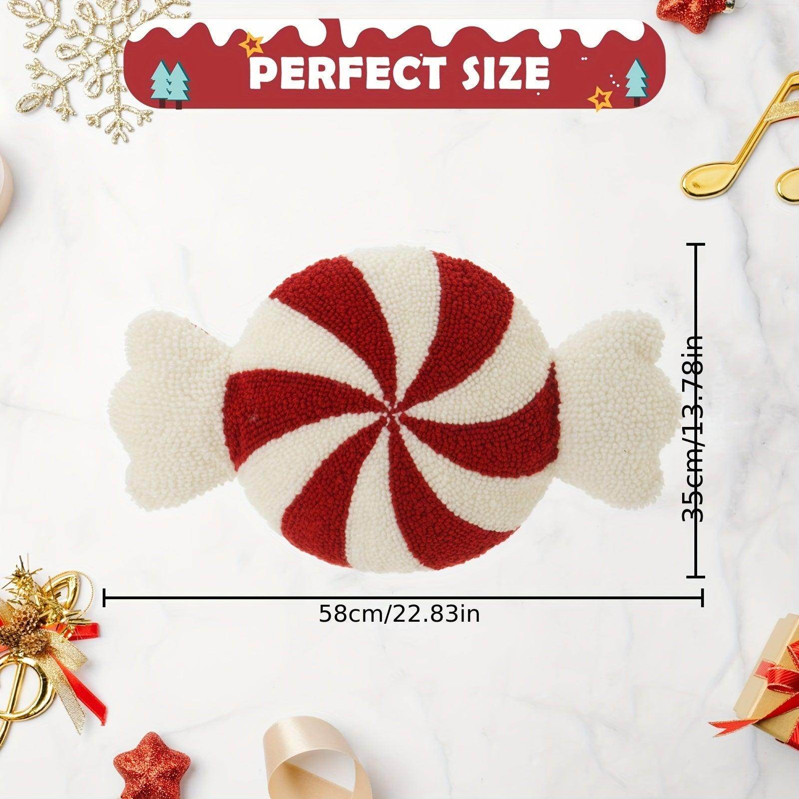 Festive Candy Cane Plush Pillow - My Store