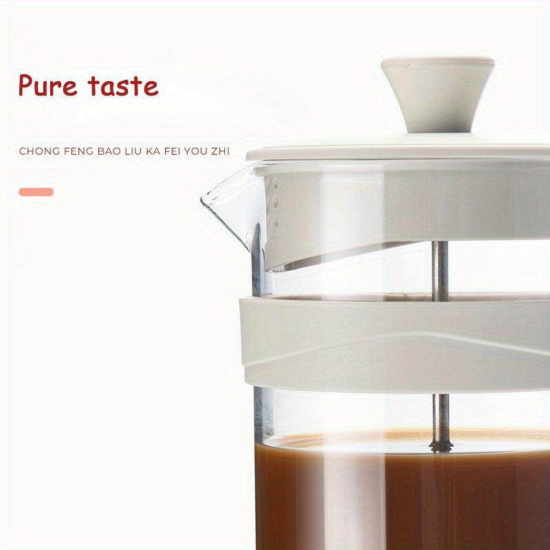 French Press Coffee Maker - Glass Tea Infuser with Hand-Pressed Filter - My Store