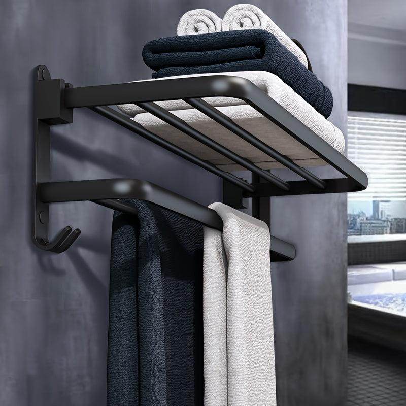 Wall-Mounted Bathroom Towel Rack & Shelf - My Store