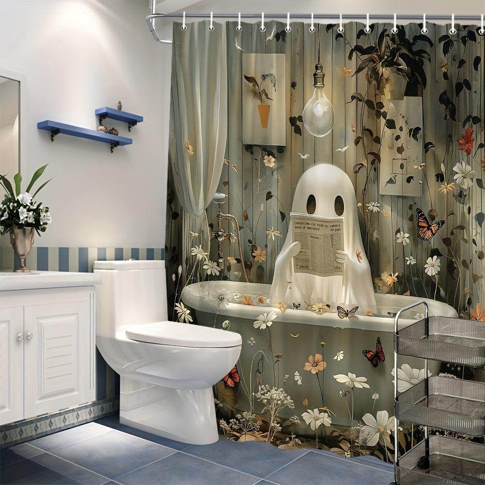 Whimsy Ghost Bath Curtain - My Store