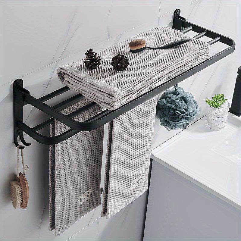 Wall-Mounted Bathroom Towel Rack & Shelf - My Store