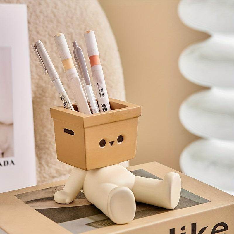 Cute Cartoon Cardboard Character Pen Holder - My Store