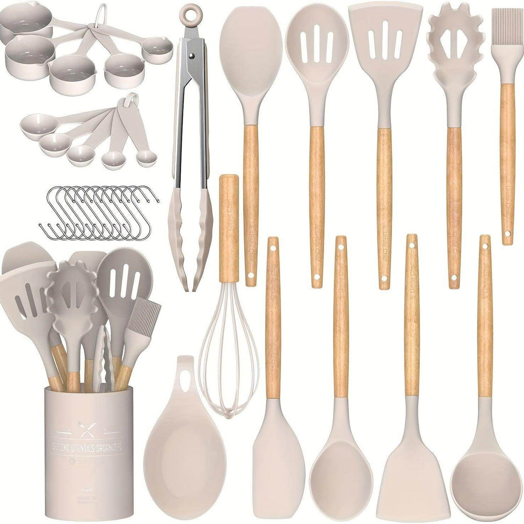 33pcs Silicone Utensil Set with Stand - My Store