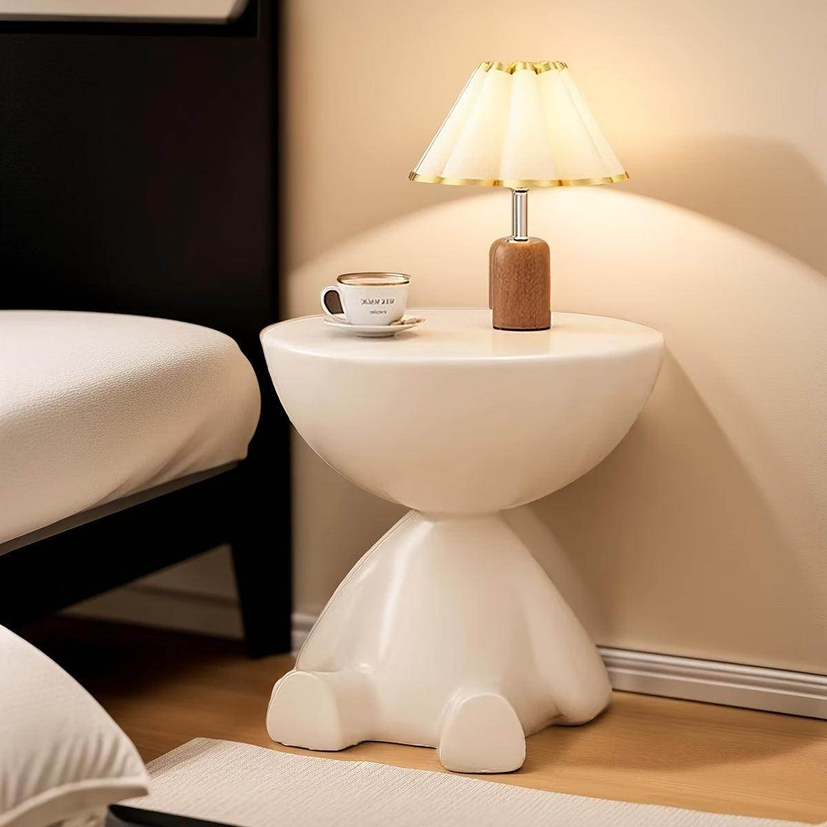1pc Contemporary Water-Resistant Plastic Mini Bedside Table - My Store