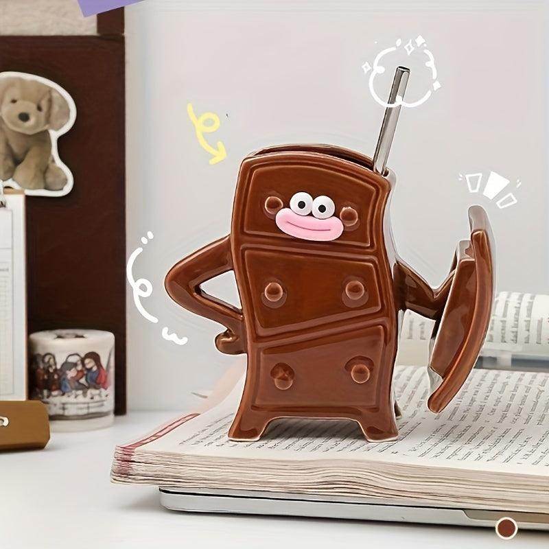 Whimsical Animal Print Glass Mug with Straw - My Store