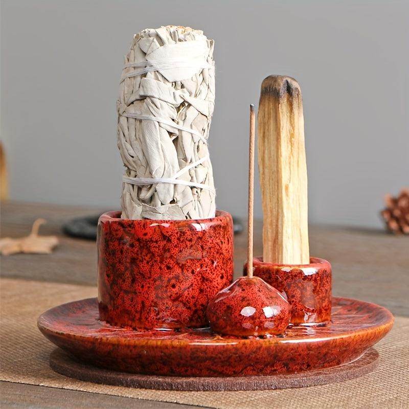 Morandi-Inspired Ceramic Candle & Incense Holder - My Store