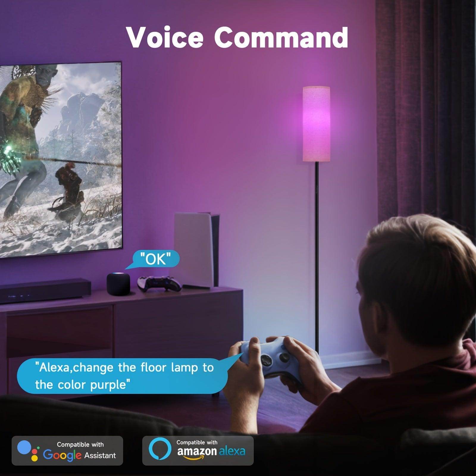 Curved Floor Lamp with Marble Base - My Store