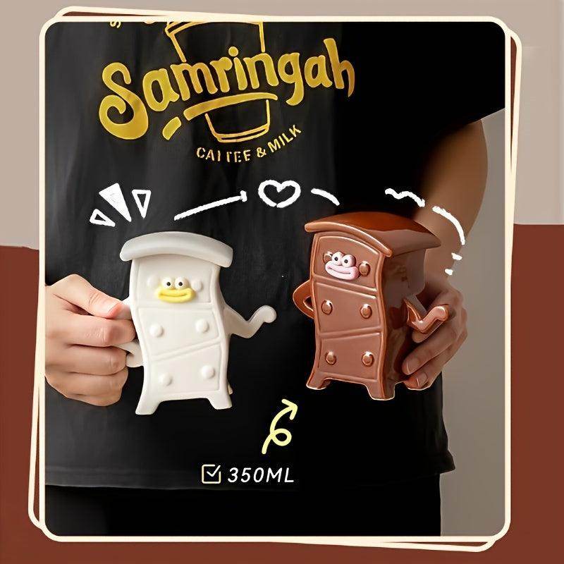 Whimsical Animal Print Glass Mug with Straw - My Store