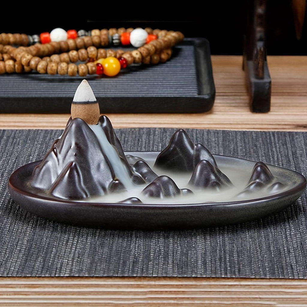 Ceramic Mountain Flowing Incense Burner - My Store