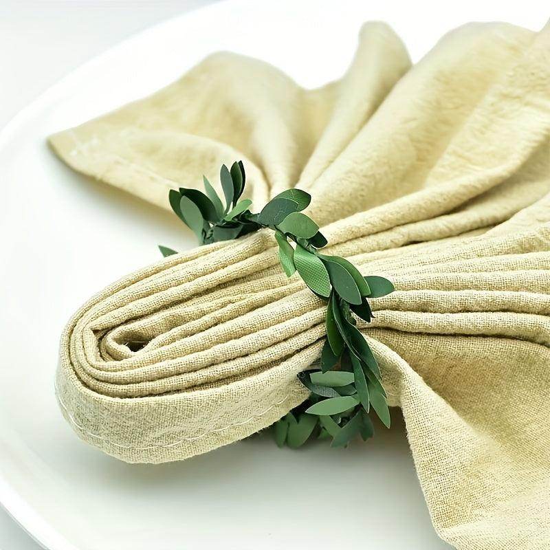 10pcs/set, Imitation Rattan Ring Napkin Rings - My Store