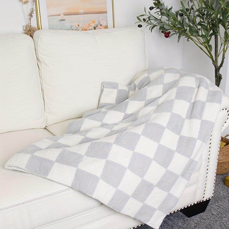 Comfort Soft Feather Yarn Knitted Throw Blanket - My Store