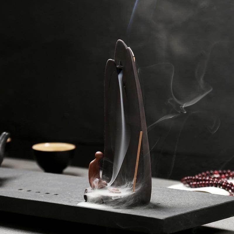 Zen Meditation Ceramic Waterfall Incense Burner - My Store