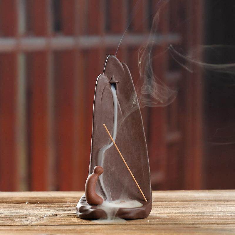 Zen Meditation Ceramic Waterfall Incense Burner - My Store