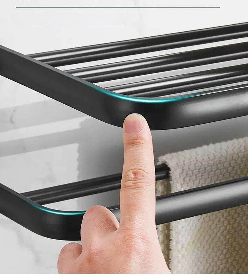 Wall-Mounted Bathroom Towel Rack & Shelf - My Store