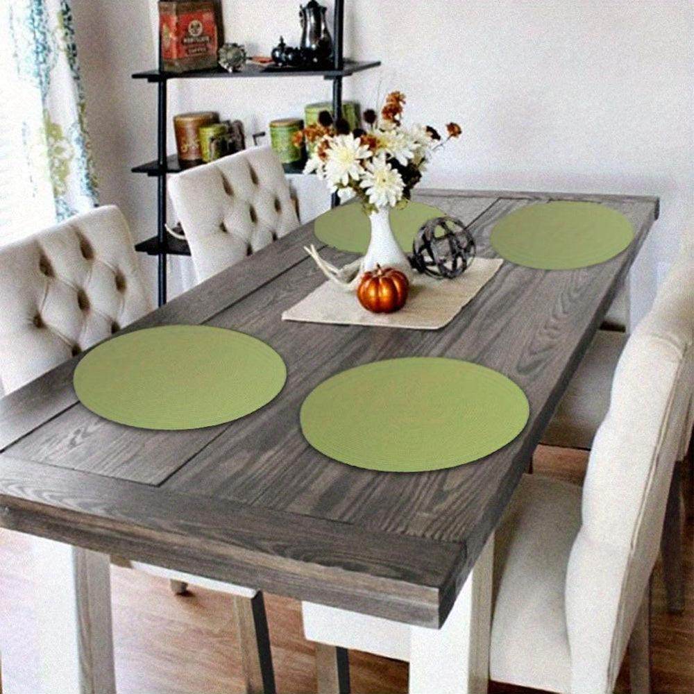 4pc Round Braided Placemats - My Store
