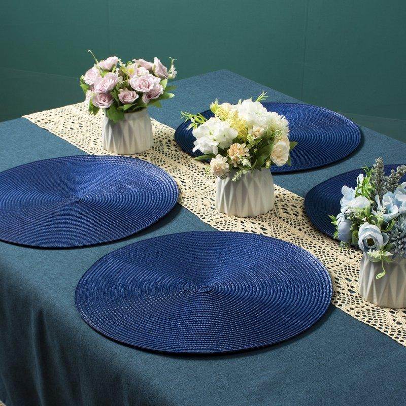 4pc Round Braided Placemats - My Store