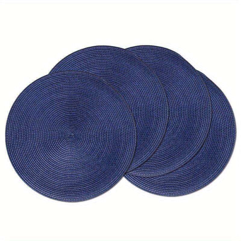 4pc Round Braided Placemats - My Store