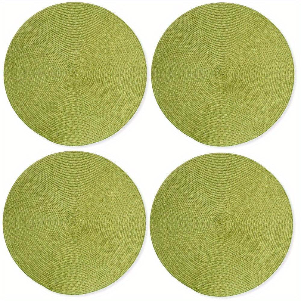4pc Round Braided Placemats - My Store