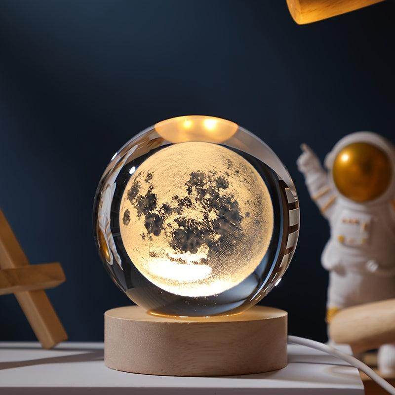 3D Solar System Crystal Ball Night Light - My Store