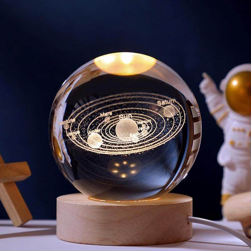 3D Solar System Crystal Ball Night Light - My Store