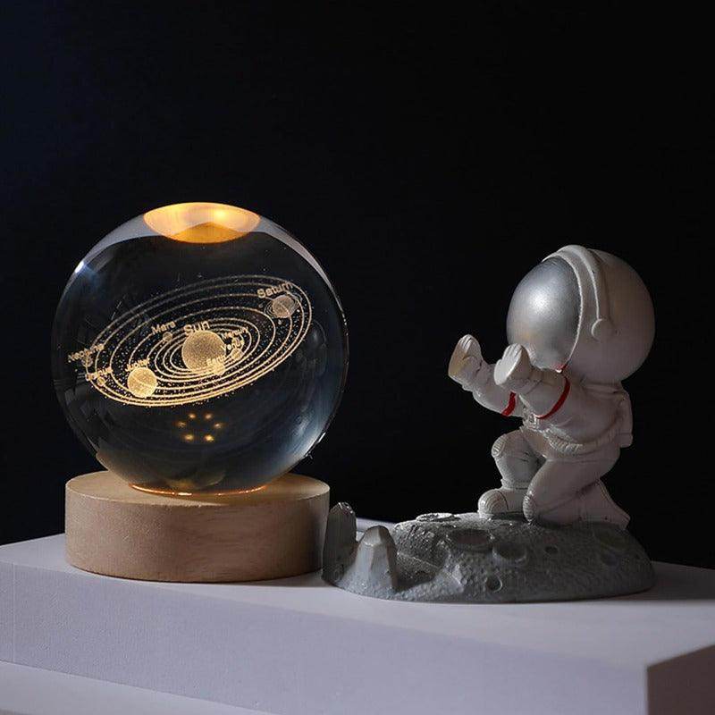 3D Solar System Crystal Ball Night Light - My Store