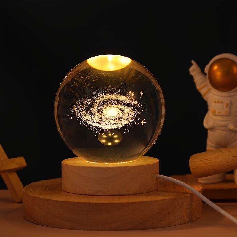 3D Solar System Crystal Ball Night Light - My Store