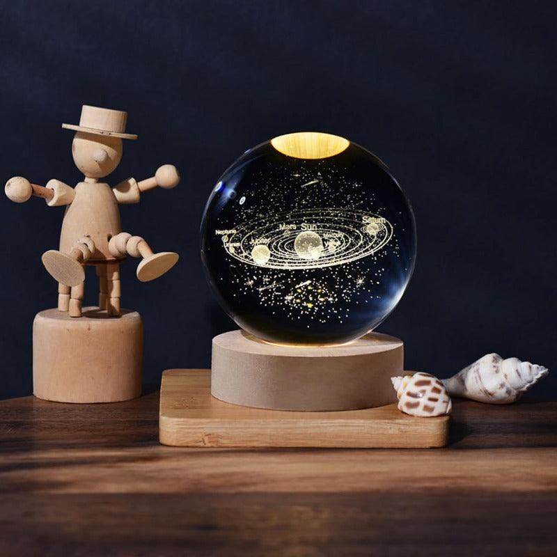 3D Solar System Crystal Ball Night Light - My Store