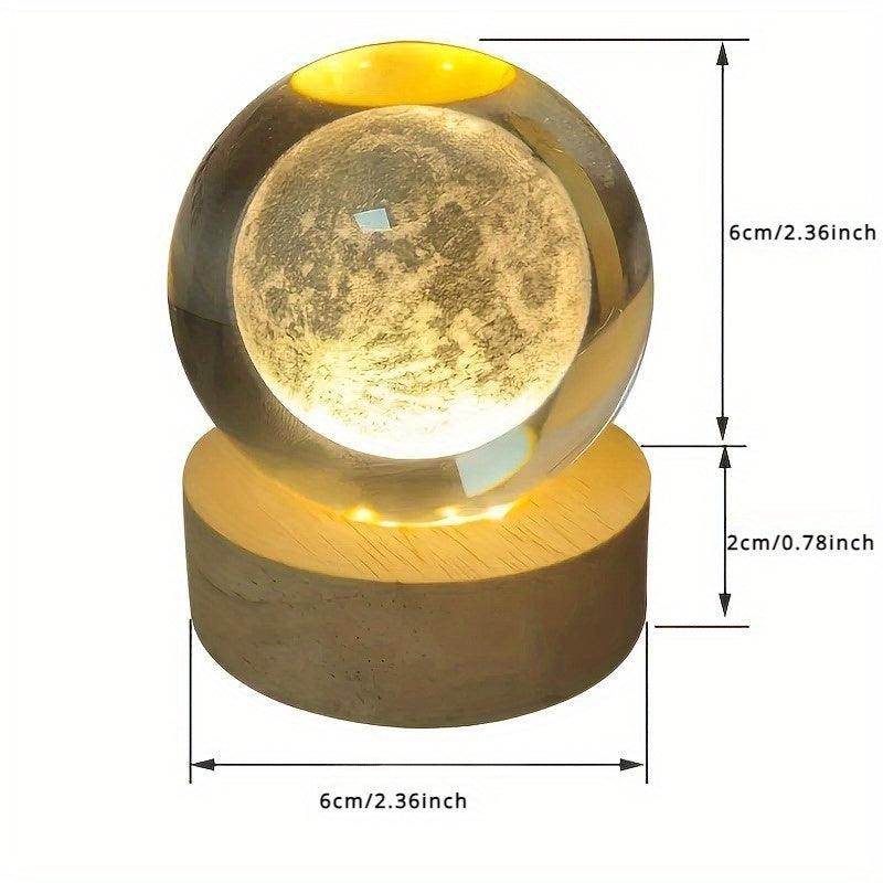 3D Solar System Crystal Ball Night Light - My Store