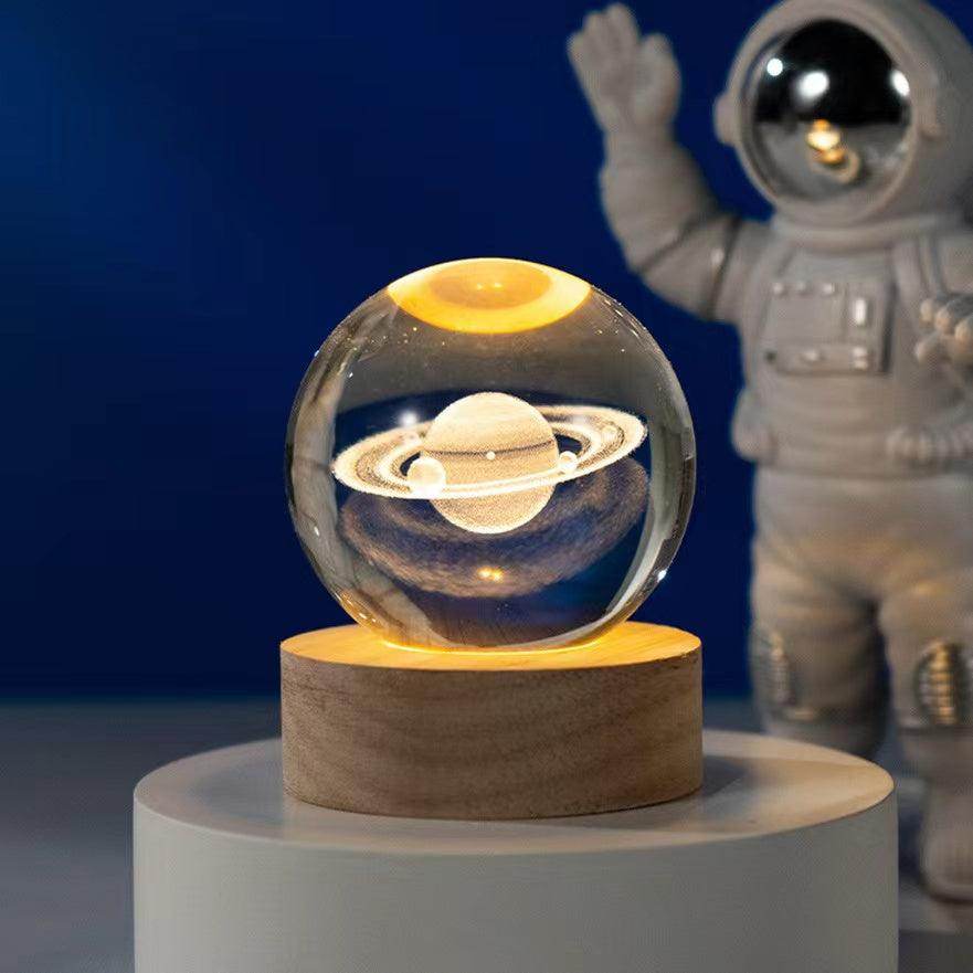 3D Solar System Crystal Ball Night Light - My Store