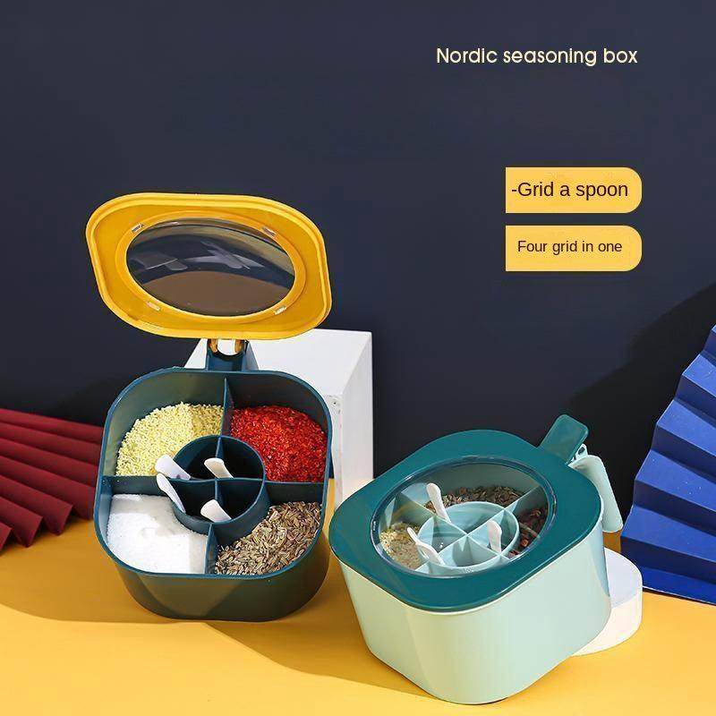 4-in-1 Round Plastic Seasoning Box Set - My Store