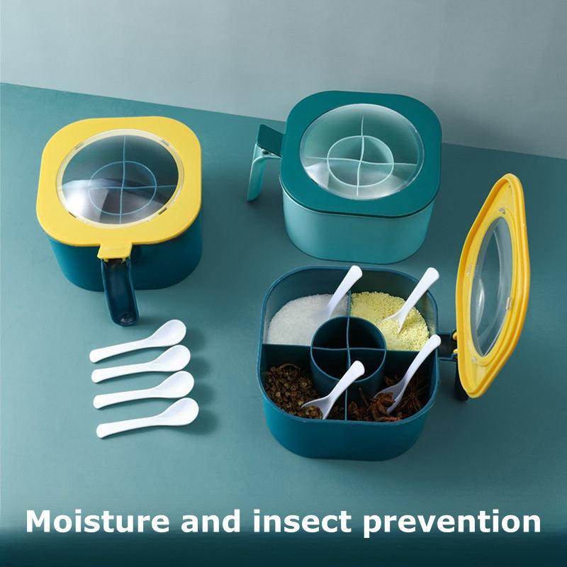 4-in-1 Round Plastic Seasoning Box Set - My Store
