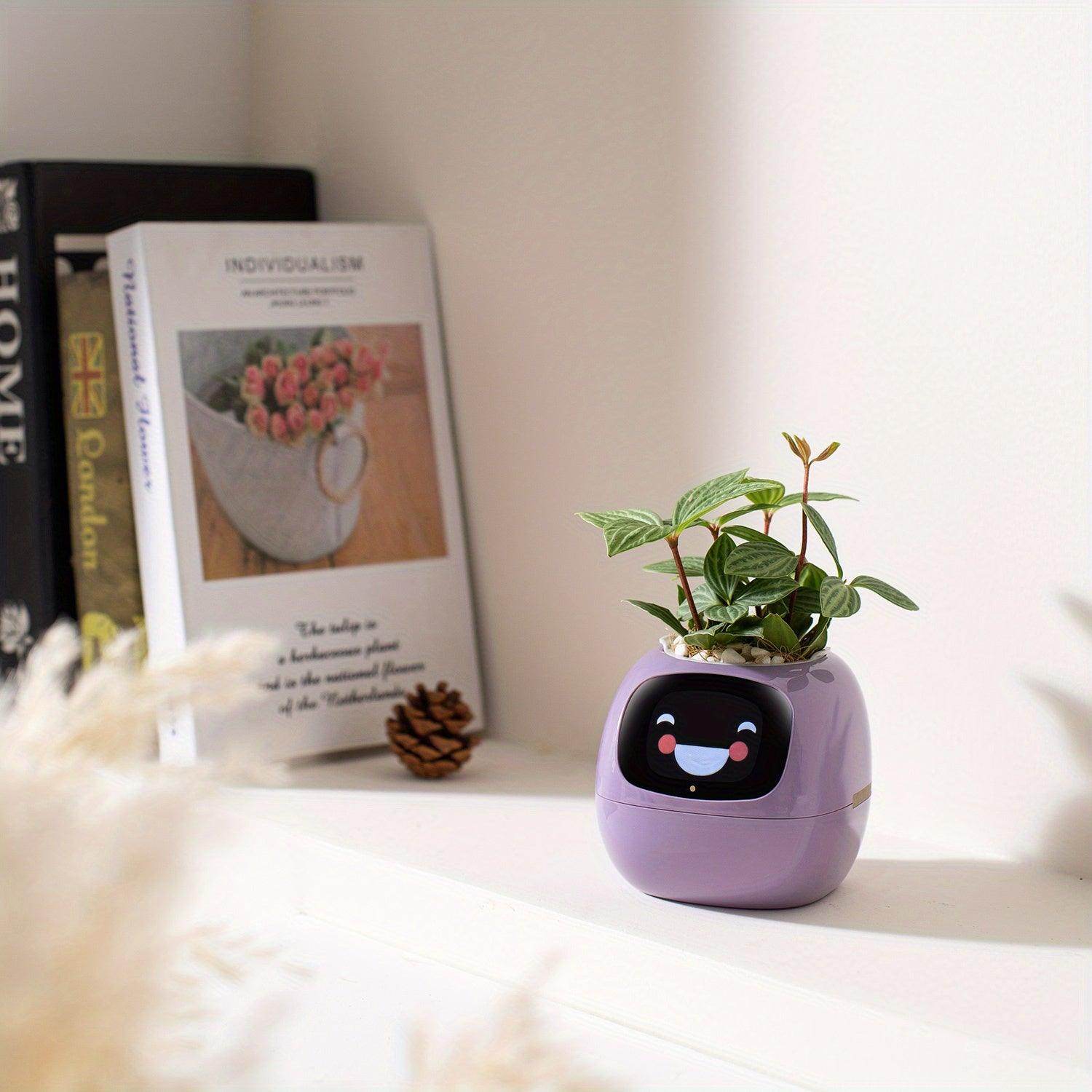 Smart AI Self-Watering Planter with Expressive Faces - My Store