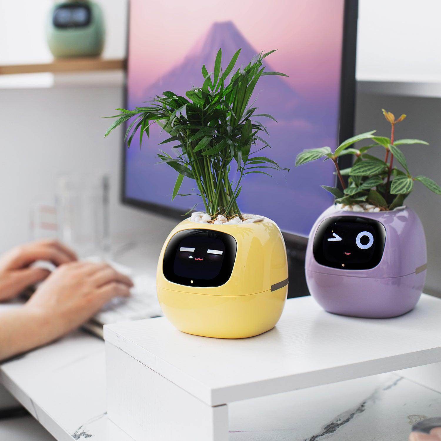 Smart AI Self-Watering Planter with Expressive Faces - My Store