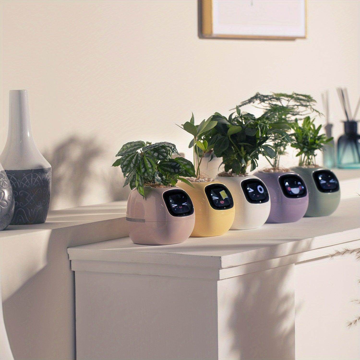 Smart AI Self-Watering Planter with Expressive Faces - My Store