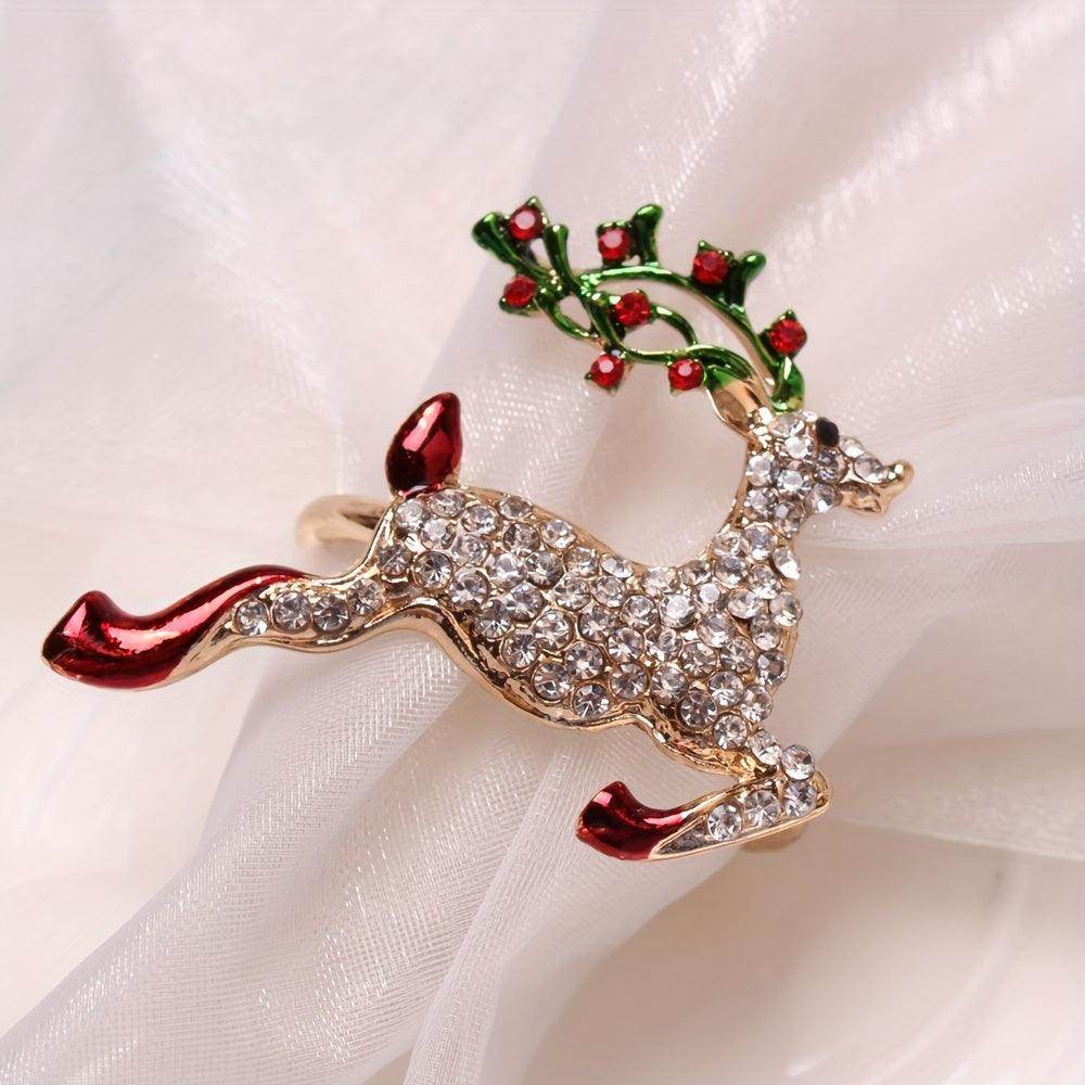 6pcs Elegant Golden Napkin Rings - Versatile Table Decor for Christmas - My Store