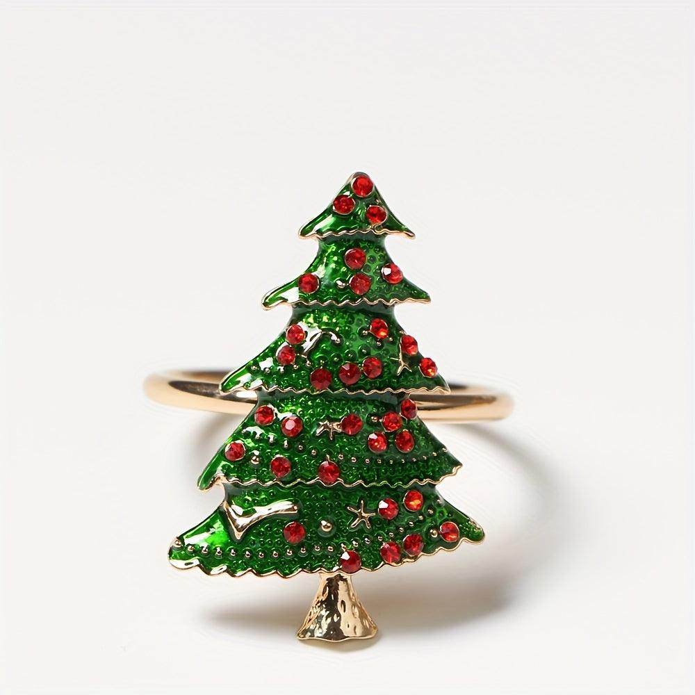 6pcs Elegant Golden Napkin Rings - Versatile Table Decor for Christmas - My Store